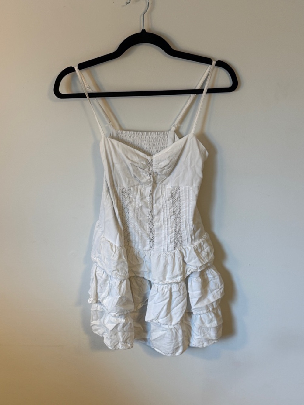 American Eagle Outfitters White Ruffle Sundress